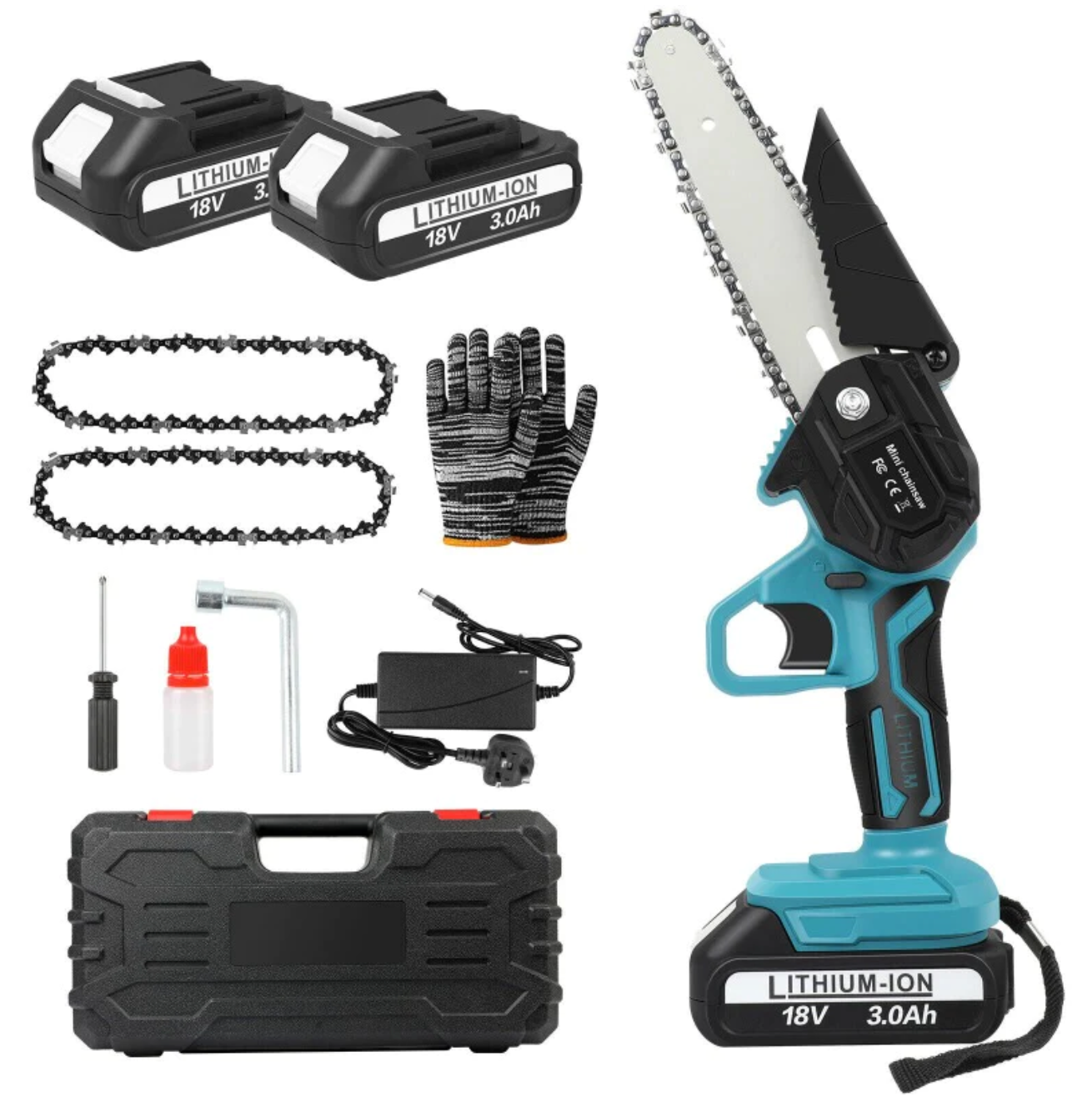 Cordless Electric Chainsaw (2 FREE Batteries)